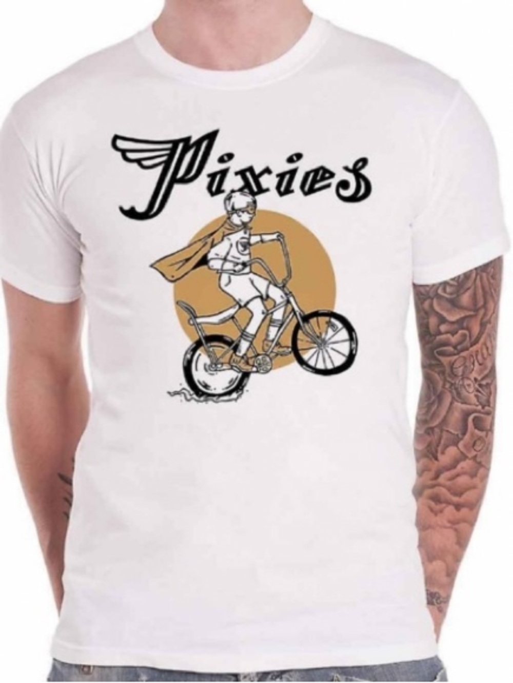 Pixies Tony Bike Tee Shirt. Size: Large